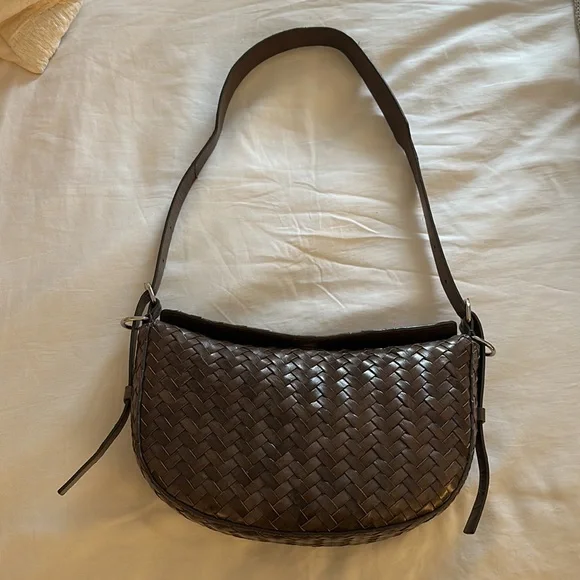 & Other Stories Leather Braided Shoulder Bag - Picture 7 of 13